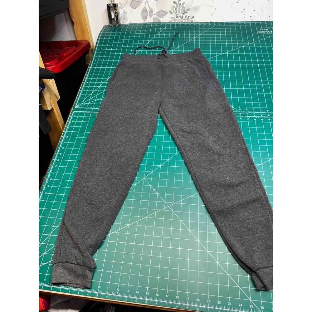 Galaxy by Harvic Mens Fleece Joggers Charcoal Gray Heather Sweatpants Size M